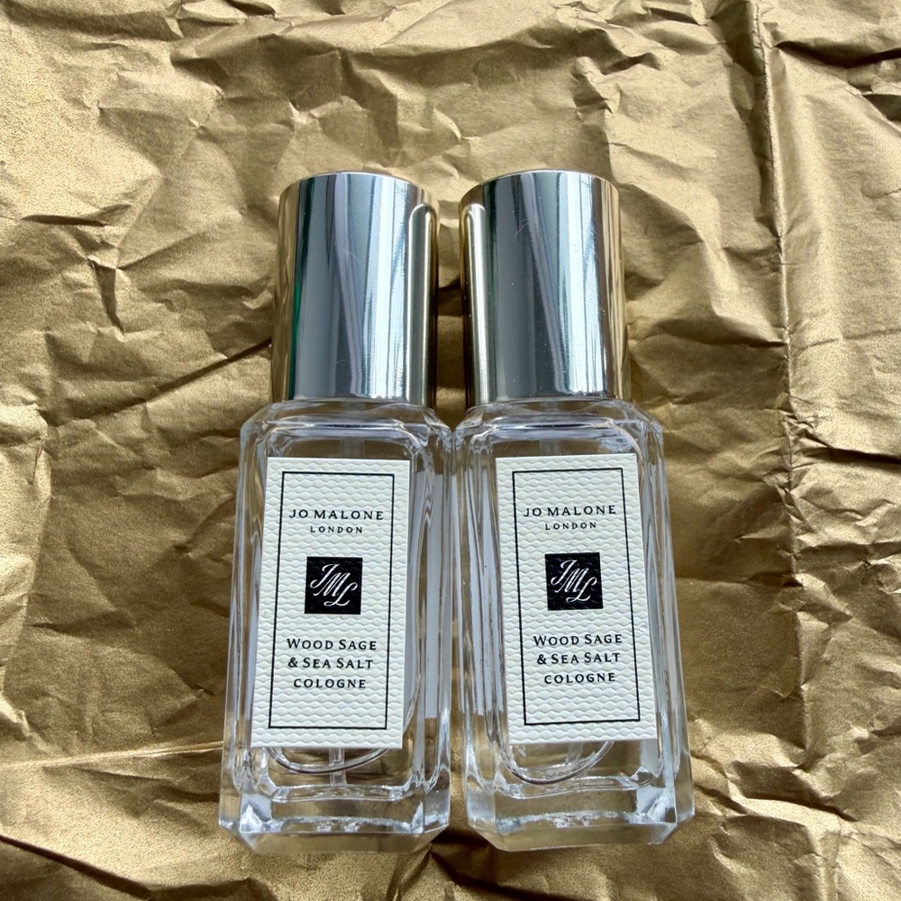Jo Malone Clear Glass Cologne Duo with Silver Caps